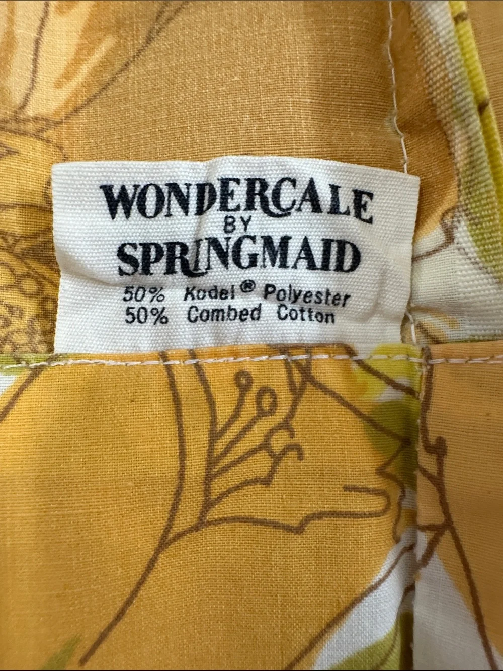Wondercale Springmaid Standard Pillowcase Set of 2 Vintage Mod 1970 Floral